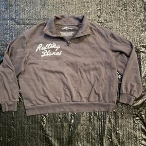 The-rolling-stones Women's Grey and Black Sweatshirt
